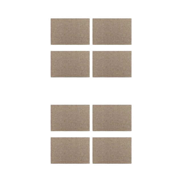 Inteprter 4 Pieces Linen Double Layer Placemats Home Indoor Non-slide Placemat Pad Cup Washable Outdoor Tableware Type2 NO2