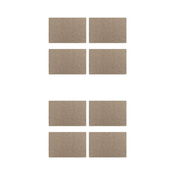 Injueey 4 Pieces Linen Double Layer Placemats Non-slide Dining Washable Cloth Tableware Cup Outdoor Pad Home Table Placemat Type2 NO2
