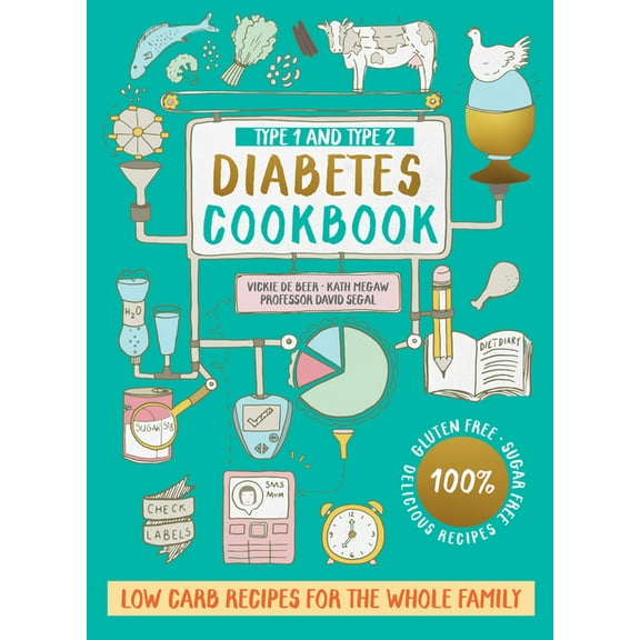 Type 1 and Type 2 Diabetes Cookbook: Low Carb Recipes for the Whole Family, (Paperback)