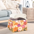thumbnail image 3 of Yayeee Collapsible Cube Storage Bin with Lid Fabric Closet Decorative Basket with Handles, Abstract Floral, 3 of 7