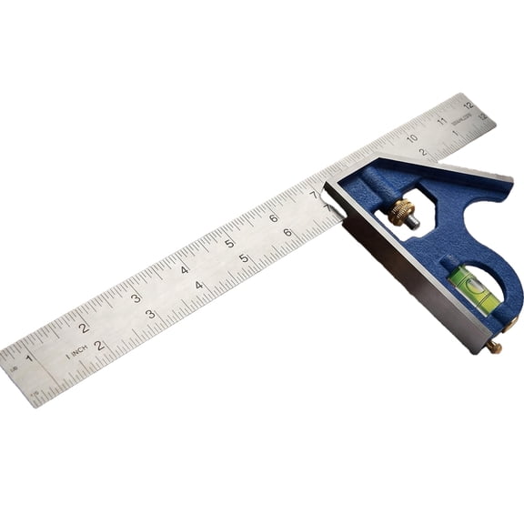 DEDRFUC Combination Square, 12”, 45-90 Degree Marking, Stainless Steel – Precision Ruler with Level & Scribe for Woodworking, Carpentry, and Layout