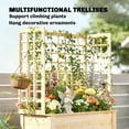 thumbnail image 4 of Outsunny Jardinière Surélevée en Bois avec 3 Treillis, 4 of 10