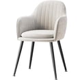 thumbnail image 2 of Sillón de Sala de Estar Sillas de Ocio, Silla Tapizada de Acento para Maquillaje y Lectura, Sillas de Taburete de Tocador de Oficina con Patas de Metal, 2 of 2