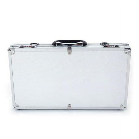 Imerelez Aluminum New Framed Locking Gun Pistol HandGun Lock Box Hard Storage Carry Case Silver