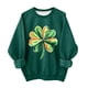 thumbnail image 1 of Vestido de Manga Larga de una Línea para las Mujeres Imprimir el Día de San Patricio Manga Larga con Capucha Suelta de Lana Forrada con Suave 95% Poliéster 5% Spandex, Top para Niños, 1 of 5