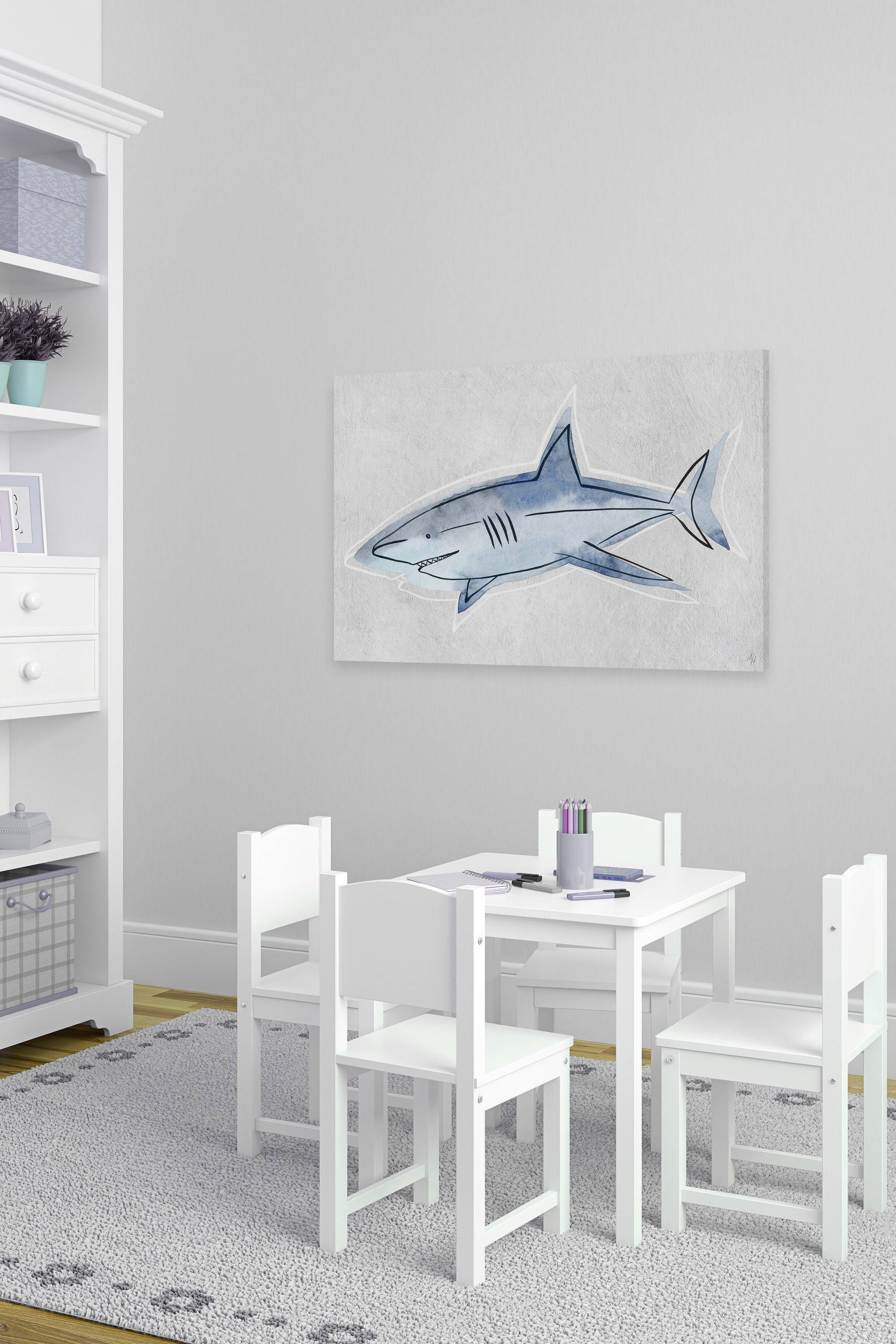 Marmont Hill The Great Shark Canvas Wall Art