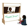 Wood Designs Markerboard Puppet Theater with Brown Curtains