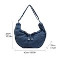 thumbnail image 2 of Bolso Mensajero Mano Cruzado Denim Casual Retro Vintage Jean para Mujeres Compras Viajes, 2 of 9