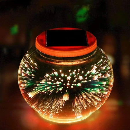 

Color Changing Solar Powered Glass Ball Led Garden Lights Rechargeable Solar Table Lights Outdoor Waterproof Solar Night Lights Bright Lawn Lamps for Decorations Ideal Gifts (Star)