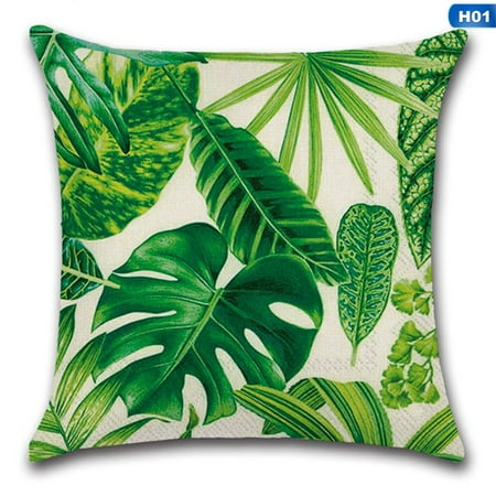 Raypadula Tropical Leaf Cactus Monstera Cushion Cover Polyester