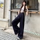 thumbnail image 2 of Pantalones vaqueros de pierna ancha holgados americanos tianjinghao color azul oscuro para mujer pantalones de pierna recta informales Verano 2024, 2 of 5