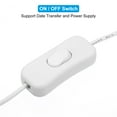 thumbnail image 5 of Unique Bargains USB Extension Cable with ON/Off Switch Extension Cords Adapter Controller for Fans LED Strips White 2 Pack, 5 of 5