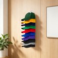 thumbnail image 4 of Cevemin Wall Mount Metal Baseball Cap Organizer Rack Holds Up To 10 Hats, Vertical Hat Storage Holder for Closet Bedroom Door, 4 of 7
