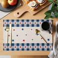 thumbnail image 2 of 4th of Placemats Set of 12, July USA Flag Star Patriot Cotton Linen Non-Slip Place Mats Washable Table Mats for Kitchen Dining Table Decorations Indoor/Outdoor, 2 of 9