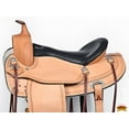 thumbnail image 2 of 16 In Hilason Western Draft Horse Wide Gullet Trail American Leather Saddle, 2 of 8