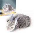 thumbnail image 6 of BIMZUC Gray Realistic Plush Bunny High Simulation Rabbit Decoration Animal Figurine, 5.51 inches / 14 cm Sturdy Soft Comfortable Home Decor Knick-Knack, 6 of 8