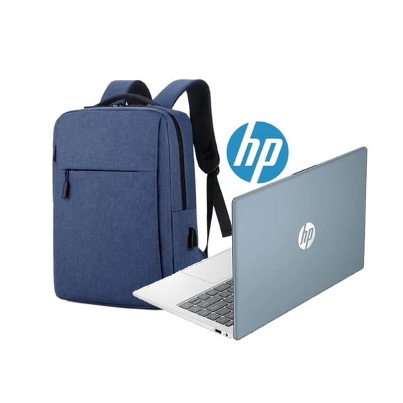 Laptop Hp Azul Intel Core i3 ram 16GB SSD 512GB pantalla 14 + Mochila