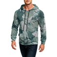 thumbnail image 6 of Camo Big and Tall Hoodies for Men Fashion Graphic Running Hooded Sweatshirt Men Long Sleeve Pullover with Pockets Green 2XL, 6 of 7