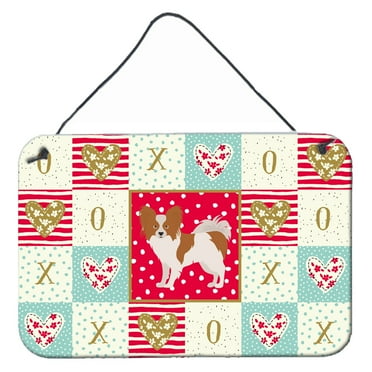 Carolines Treasures CK5871DS812 Papillon 1 Love Wall or Door Hanging Prints 8x12 multicolor