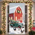 thumbnail image 4 of Decorative Design Vintage Truck Christmas Barn Holiday Farm Scene for Winter Decoration Outdoor Display Christmas Party, 4 of 9