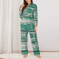thumbnail image 2 of Sikiie Old Green Wooden Pajamas for Women Set, Womens Pajama Sets, Lounge Sets for Women, 2pjs for Women-Medium, 2 of 7