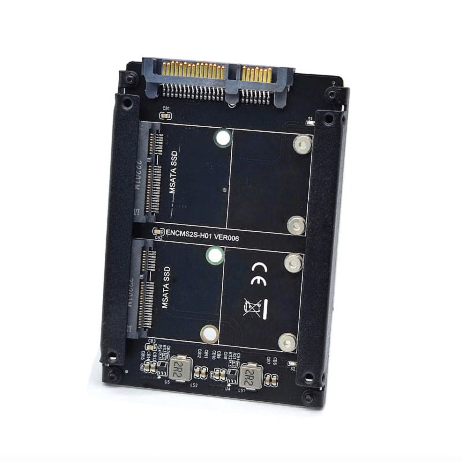 FVH Dual MSATA Mini-SATA SSD Card JBOD Raid0 Span Bridge to 2.5inch SATA Combo HDD Disk Drive Enclosure