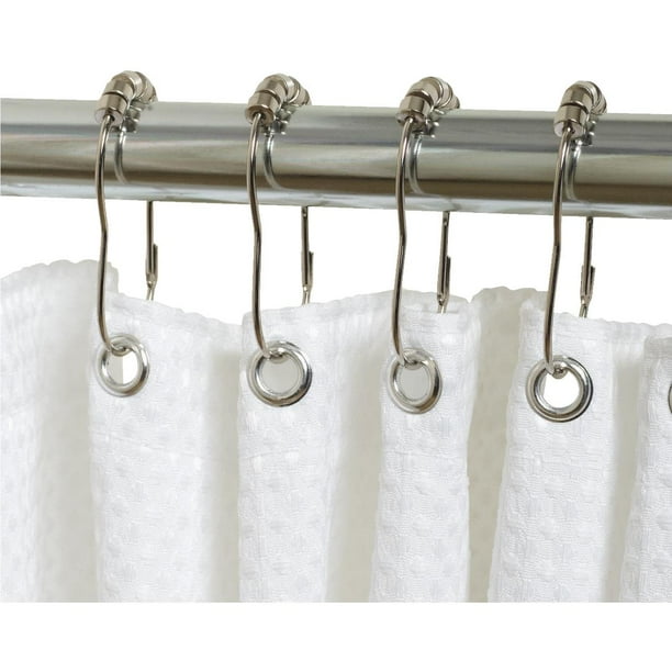 Zenith Chrome Roller Shower Curtain Hook (12 Count) SSR003SS Walmart