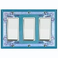 thumbnail image 1 of Metal Light Switch Plate Cover Elegant Antique Floral Tile Frame Teal FLW080, 1 of 13