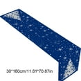 thumbnail image 3 of chaungfeng Christmas Tree Snowflakes Table Runner 12"x71", Holiday Decoration Seasonals Winter Blue Kitchen Table Decoration for Restaurant Party Decoration(D), 3 of 6