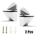 thumbnail image 3 of 2 x Zinc Alloy Adjustable Shelf Clamp Glass Shelf Support Plate Holder Bracket, 3 of 5