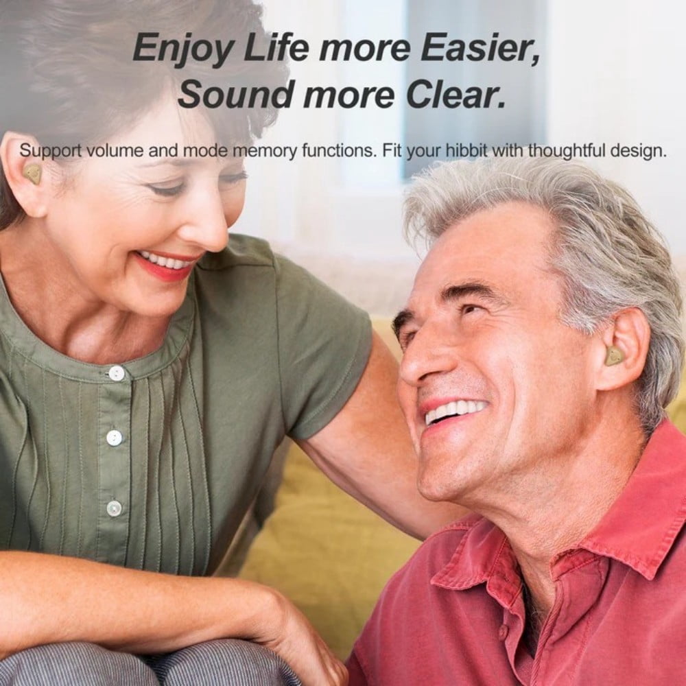 AuyeeSnc OTC Digital Hearing Aids Rechargeable with Memory Function, Noise Reduction and Easy Button Operation, Compact Design for Seniors and Adults with Hearing Loss