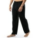 thumbnail image 2 of Set de pijama Fruit of the Loom para hombre, tejido de punto negro, 2 of 6