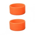 thumbnail image 1 of 2Pcs Pickleball Paddle Grip Band Elastic Badminton Table Tennis Racket Overgrip Handle Silicone Anti-slip Ring Orange Round, 1 of 6