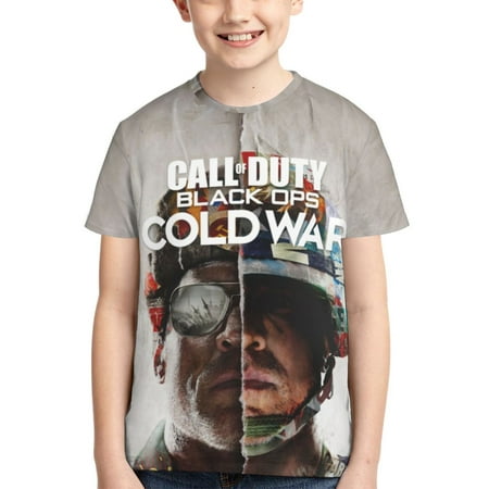 Call Of Duty COD Black-Ops Teen T Shirts Unisex Crewneck Short Sleeve T-Shirt Tees Top For Boys Girls Youth Kids Medium