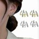 thumbnail image 1 of Shiny Crystal Claw Earrings Cuff For Women 925 Silver Needle Ear Piercing Studs, 1 of 2