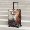 thumbnail image 2 of Lsque Romantic Flower Fox Couple Printed Luggage Cover, Travel Luggage Protector,Scratch and Dirt Resistant, Fits 18-32 Inch Luggage - Large, 2 of 9