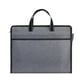 thumbnail image 2 of Maletín portátil de tela de gran capacidad - 38x30x8cm Bolsa de documentos de negocios para hombres, compartimentos múltiples, negro/gris/azul marino, 2 of 8