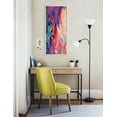 thumbnail image 6 of Kate and Laurel Sylvie Brush Strokes 90 Framed Canvas Wall Art by Jessi Raulet of Ettavee, 18 x 40, White, Abstract Modern Art for Wall, 6 of 6