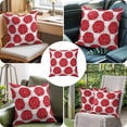 thumbnail image 6 of Abstract Dahlia Throw Pillow Cover Vintage Farmhouse Red Country Classic Cotton Linen Cushion Cover Throw Pillow Case with Invisible Zipper for Couch Sofa Bed Chair Car 18x18 Inch, 6 of 9