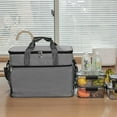 thumbnail image 3 of Large Lunch Bag Women Men 33L Double Deck Lunch Box Insulated Cooler Bag Reusable Adult Lunch Bag Men for Car, Work, School, Picnic, 3 of 7