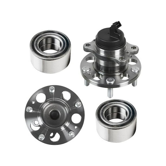Front and Rear Wheel Hub and Bearing Kit - Compatible with 2014 - 2016 Kia Soul 2015