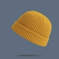 thumbnail image 2 of Baberdicy Hat Solid Fashion All Winter Warm Knitted Color Hat Unisex Casual Thick Hat Baseball Caps Baseball Cap Yellow, 2 of 2