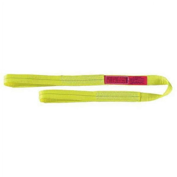 Lift-All Web Sling, Type 3, 2 ft L, 1 in W, Polyester, Yellow EE2601DFX2