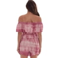 thumbnail image 3 of Riviera Sun Rayon Crepe Tie Dye Romper 21882-BLK-L (Mauve, X-Large), 3 of 3