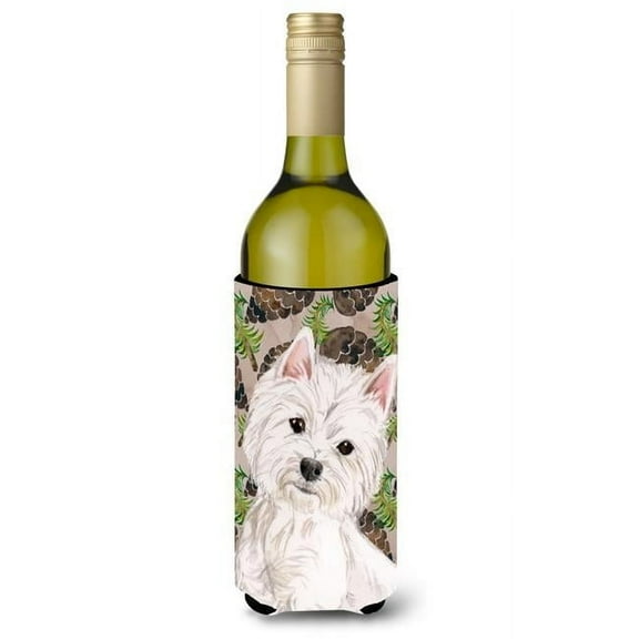 Westie Pine Cones Wine Bottle Beverge Insulator Hugger
