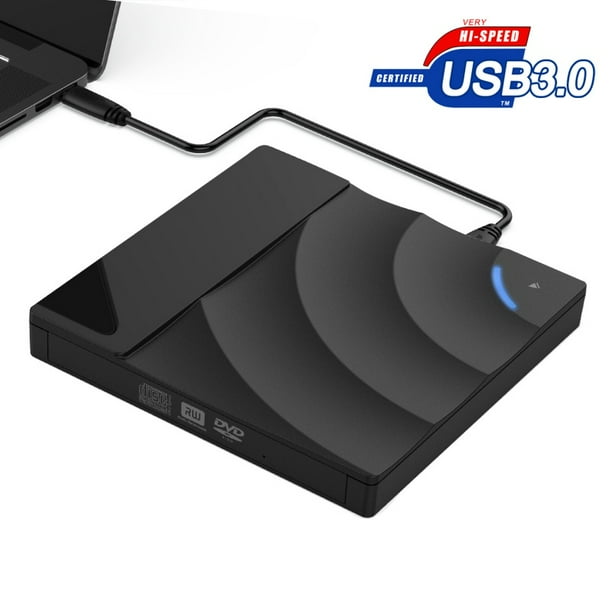 SUPERHOMUSE Slim Portable External USB 3.0 DVD Drive, CD DVD Rewriter Burner Writer, High Speed Data Transfer USB Optical Drives Player For PC Laptop ...