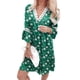 thumbnail image 2 of Vestidos Para Mujer , Vestidos Informales, Túnica de Fiesta de Manga 3/4, Cuello de Pico Oscilante, Vestido Midi Bohemio Con Estampado de Cachemira Y Encaje Con Cuello en V Odeerbi ODB166474, 2 of 5