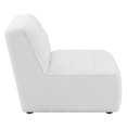 thumbnail image 4 of Pemberly Row Contemporary Faux Leather Upholstered Armless Chair in Natural, 4 of 10