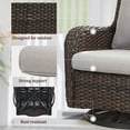 thumbnail image 6 of Bellefurn Patio Furniture Set with Fire Pit,9-Piece Outdoor Conversation Set with Patio Swivel Chairs Sectional Sofa and 2 Ottomans Side Table for Balcony, Porch, Garden, 6 of 11