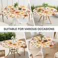 thumbnail image 7 of Round Picnic Table Cloth 100% Waterproof & Oil Proof, Elastic Fitted Table Cover for 36"-44" Round Tables, for Dining, Camping, Outdoor, 7 of 7
